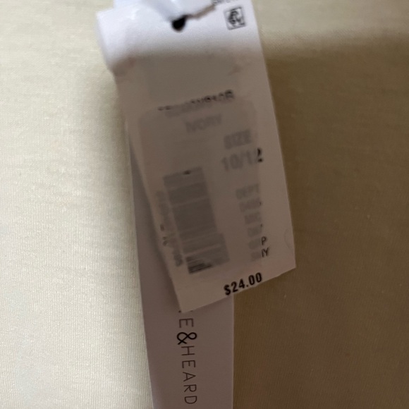 Scene & Heard Ivory shirt 10/12 NWT - Picture 5 of 6